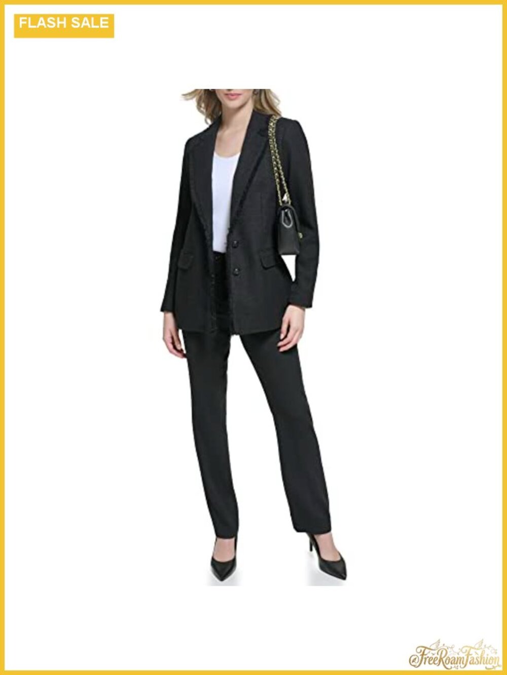 Tweed Button Casual Blazer Long Sleeve Modern Fit Work